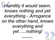Humility It Would Seem Author Unknown - Steven North - The Creative Source