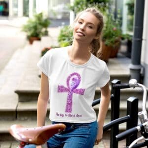 The Key to Life is Love - Amy North (Crop Tee)